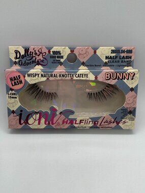 IONI Dolly’s Adventure Bunny 3D Faux Mink HALF Lash Wispy Natural Knotty Cateye